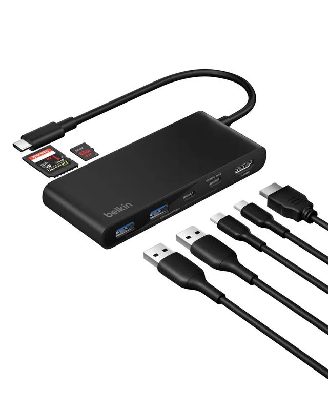 belkin-7-port-usb-c-hub-mit-4k-hdmi-60-hz-100-w-power-delivery-sd-microsd-5-gbit image 1