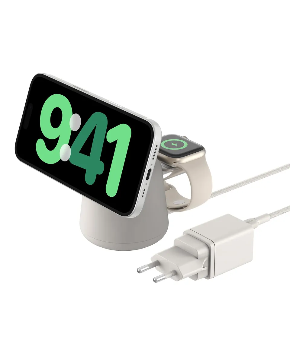 belkin-boostcharge-pro-2-in-1-kabellose-ladestation-mit-magsafe-15-w-verstellbar image 1