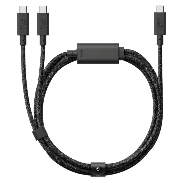 native-union-belt-cable-2-in-1-usb-c-auf-usb-c-usb-c-kabel-140w-dualer-anschluss image 1