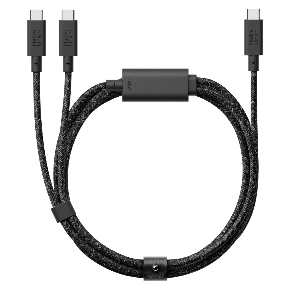 native-union-belt-cable-2-in-1-usb-c-auf-usb-c-usb-c-kabel-140w-dualer-anschluss image 1