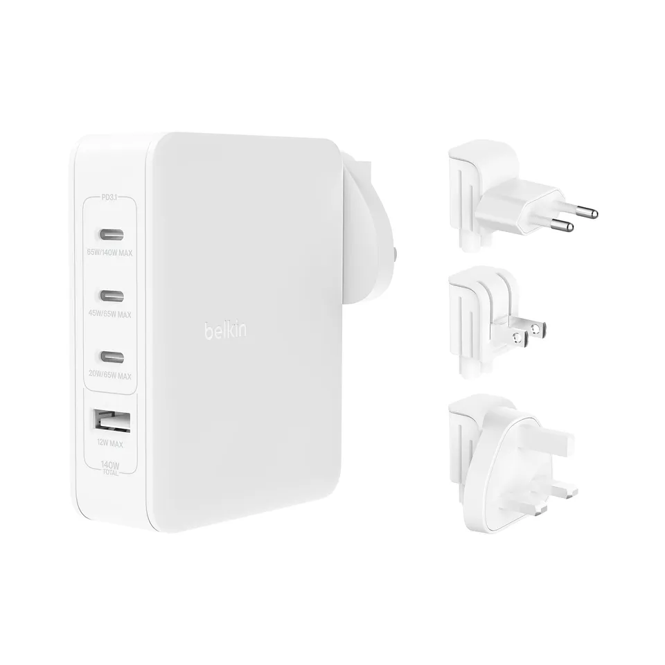 belkin-boostcharge-pro-140w-gan-4-port-usb-c-ladeger-t-mit-power-delivery-3-1-we image 1