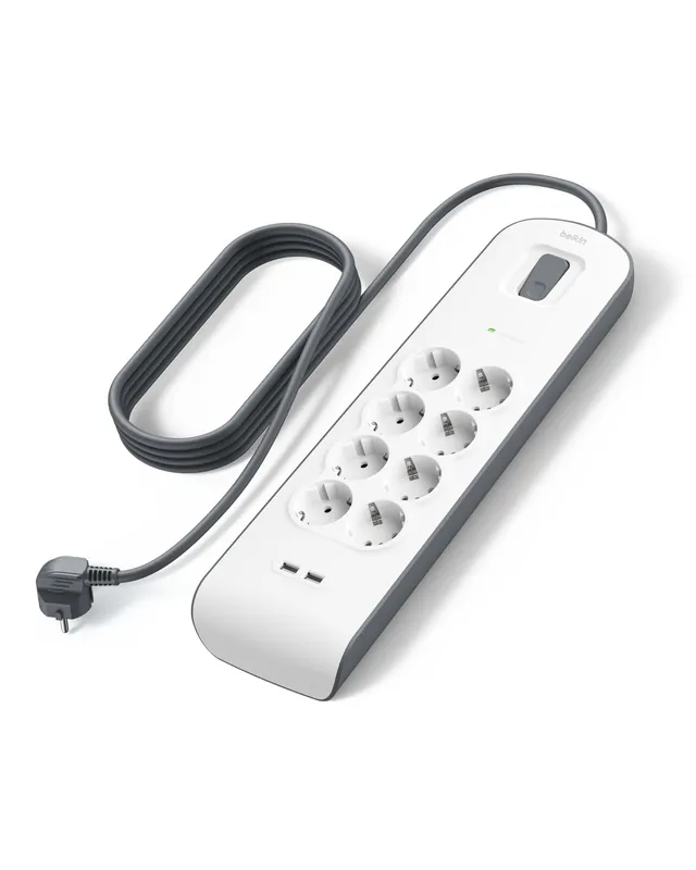 belkin-8-fach-steckdosenleiste-mit-berspannungsschutz-900-joule-und-2x-usb-a-2-4 image 1