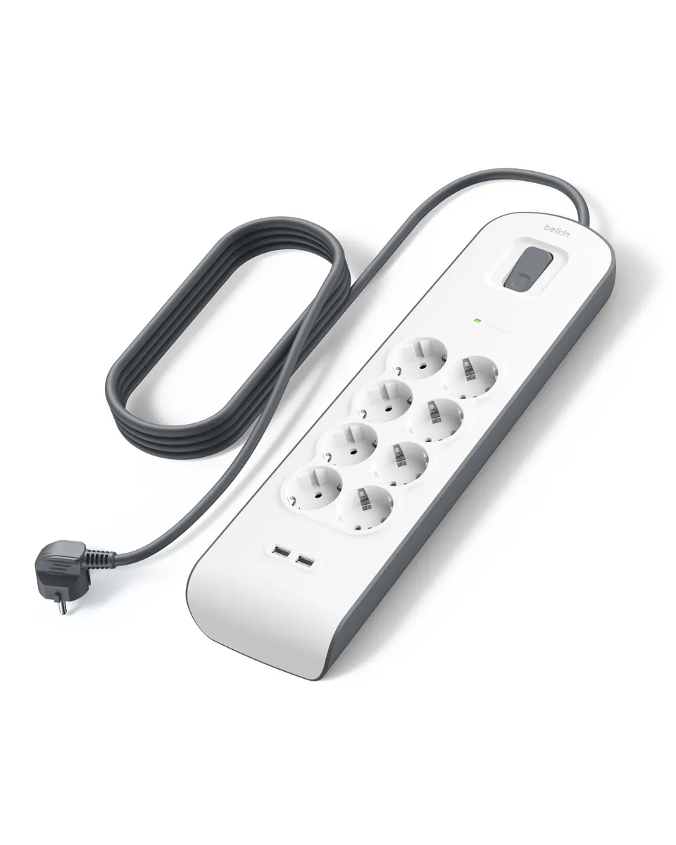 belkin-8-fach-steckdosenleiste-mit-berspannungsschutz-900-joule-und-2x-usb-a-2-4 image 1