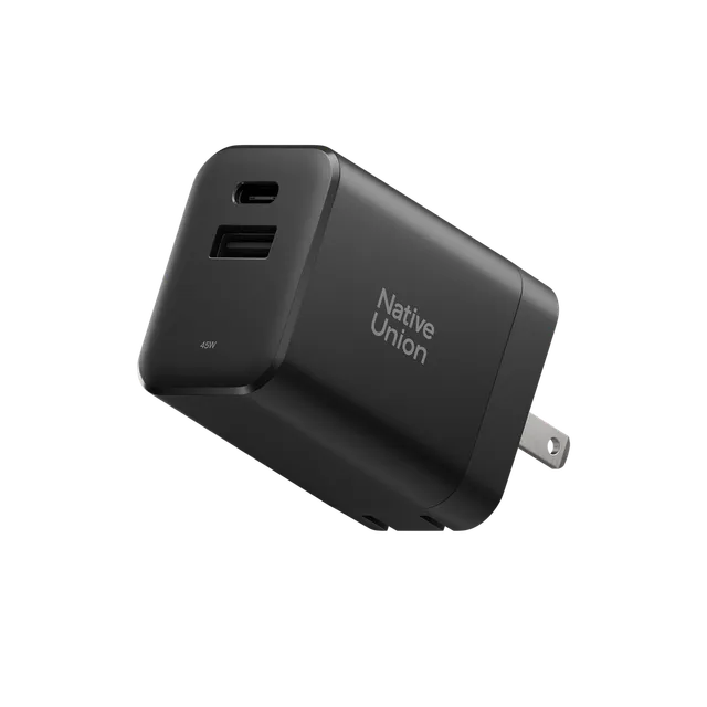 native-union-fast-gan-charger-pd-45w-mit-1x-usb-c-und-1x-usb-a-kompakt-und-leich image 1