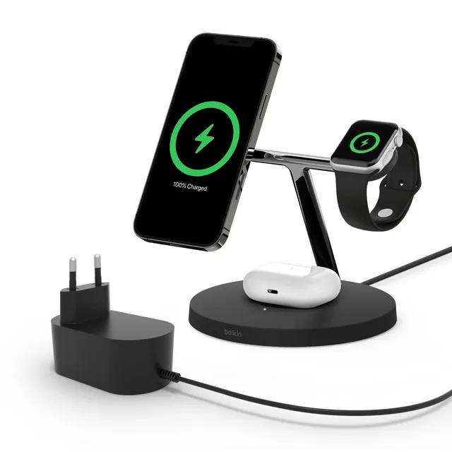 belkin-boostcharge-pro-3-in-1-wireless-ladestation-mit-magsafe-wiz003-15-w-magne image 1