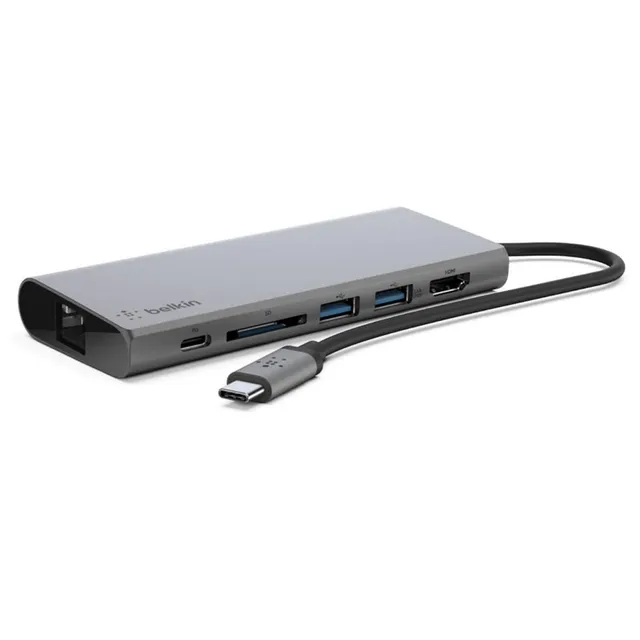 belkin-usb-c-multimedia-hub-mit-integriertem-usb-c-kabel-4k-hdmi-gigabit-etherne image 1