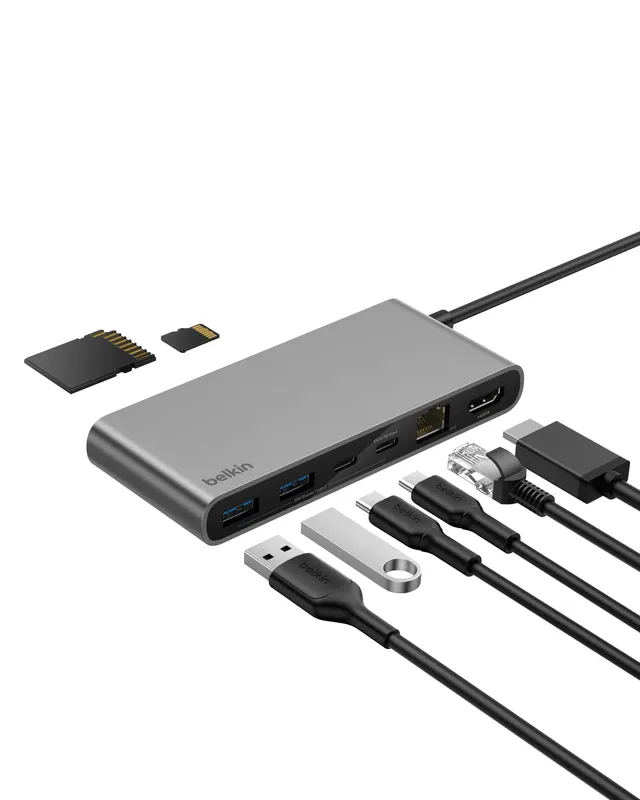 belkin-connect-8-in-1-usb-c-hub-mit-4k-60-hz-hdmi-100-w-pd-ladedurchgang-10-gbit image 1