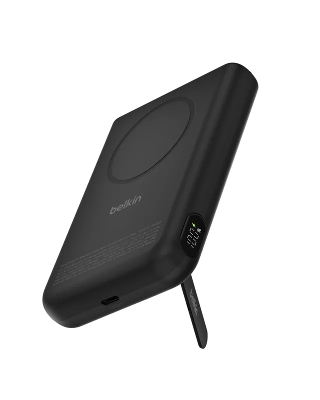 belkin-boostcharge-10000-mah-magnetische-power-bank-mit-st-nder-schwarz-qi2-zert image 1