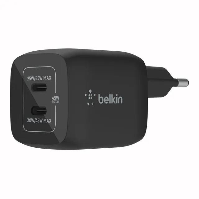 belkin-boostcharge-45w-usb-c-ladeger-t-mit-2-ports-pd-3-0-gan-technologie-25w-20 image 1