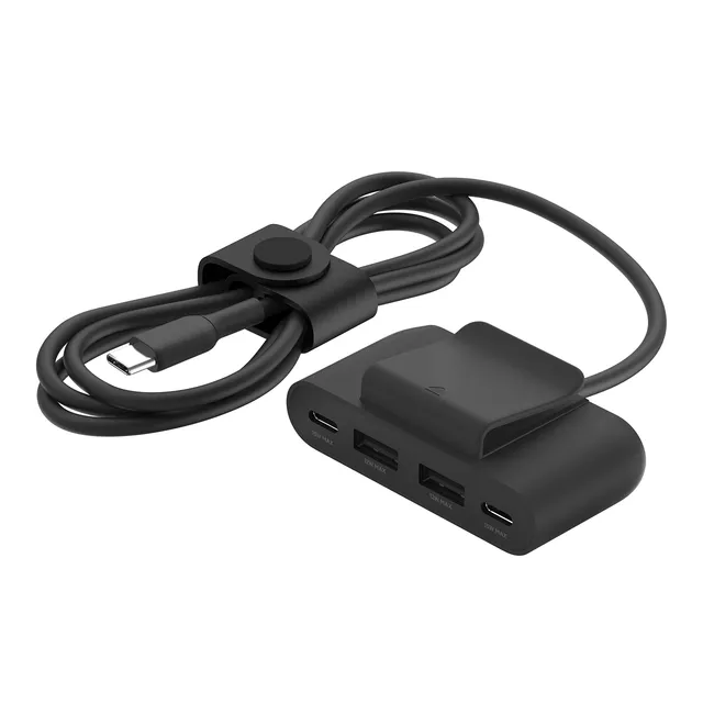 belkin-4-port-usb-splitter-30-w-mit-2-m-kabel-2x-usb-c-und-2x-usb-a-usb-verteile image 1