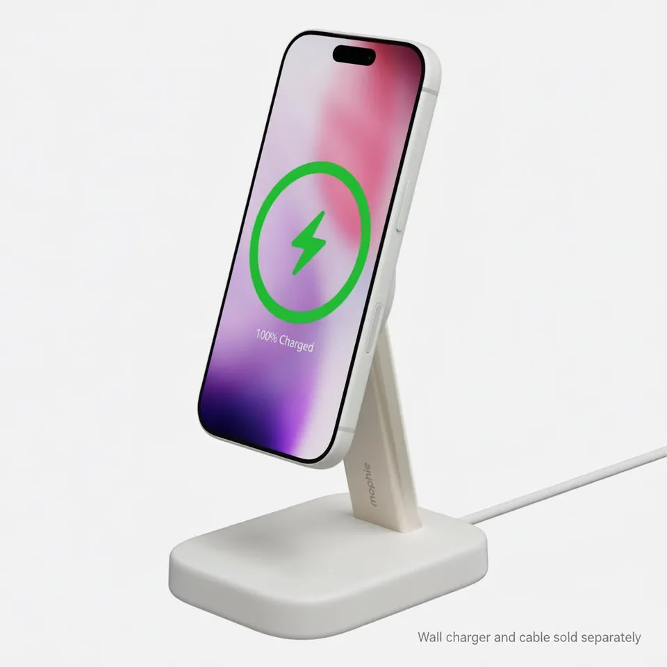 mophie-wireless-charging-stand-magnetisches-15w-qi2-ladest-nder-f-r-nachttisch image 1