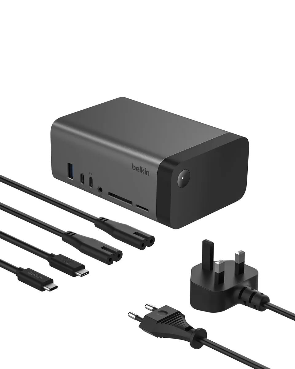 belkin-connect-usb-c-11-in-1-pro-gan-docking-station-150-w-usb-hub-mit-3-monitor image 1