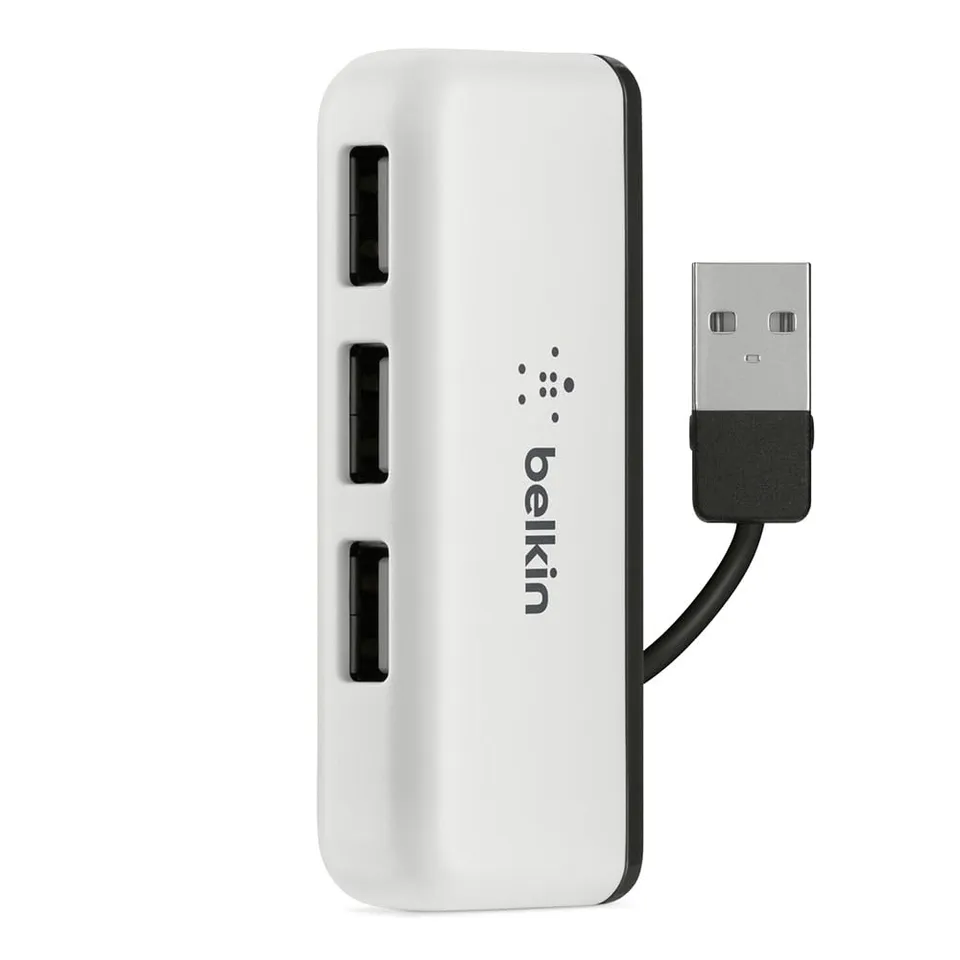belkin-f4u021bt-usb-2-0-hub-mit-4-ports-travel-hub-mit-480-mbit-s-in-schwarz-wei image 1