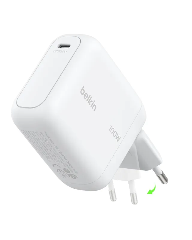 belkin-boostcharge-100w-usb-c-gan-schnellladeger-t-einklappbarer-stecker-kompati image 1