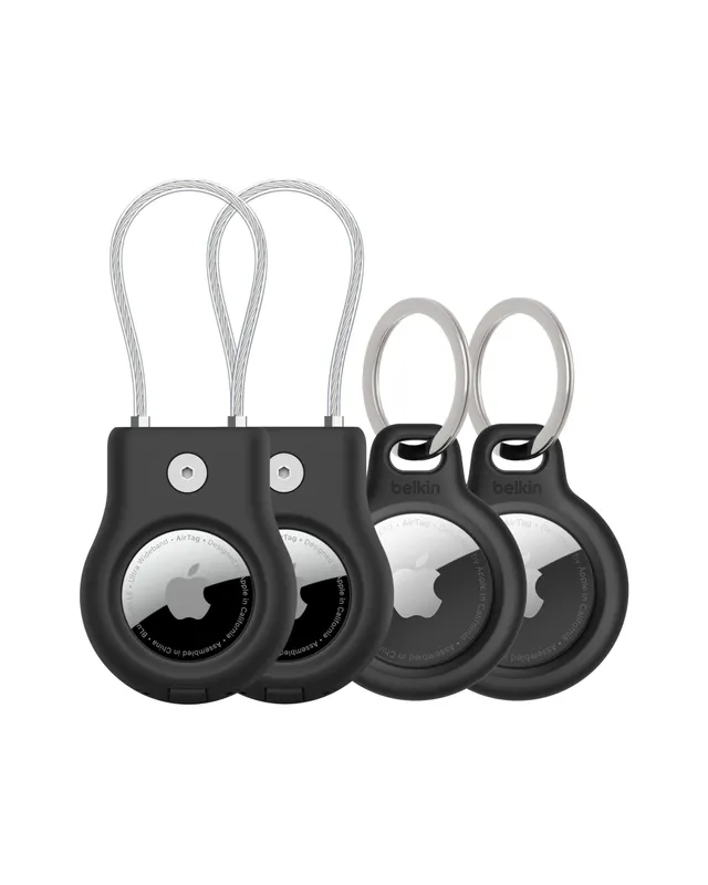 belkin-apple-airtag-secure-holder-mit-schl-sselring-und-drahtkabel-4er-pack-krat image 1