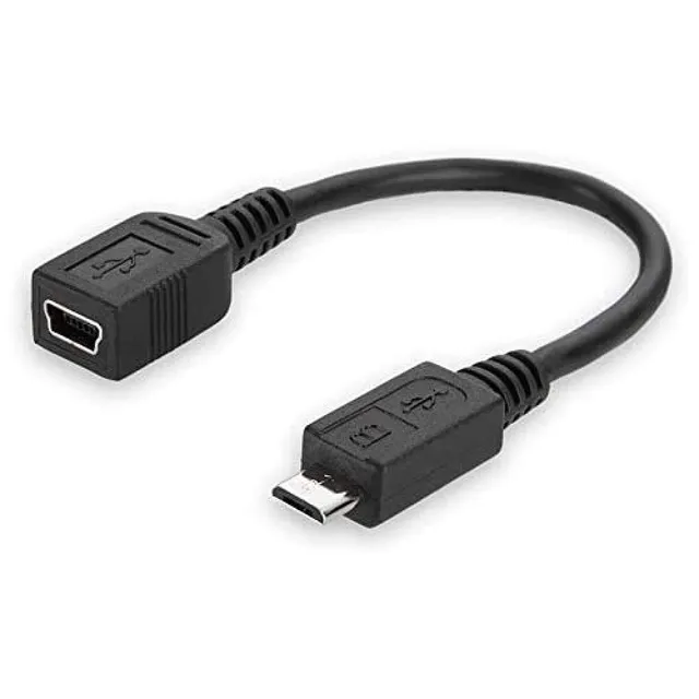 belkin-f3s005cp-usb-mini-5-pin-zu-micro-usb-adapter-usb-2-0-datenadapter-schwarz image 1