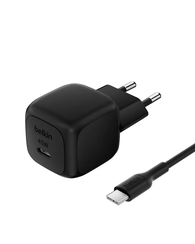 belkin-kompaktes-usb-c-ladeger-t-45-w-mit-usb-c-auf-usb-c-kabel-usb-pd-3-1-schne image 1