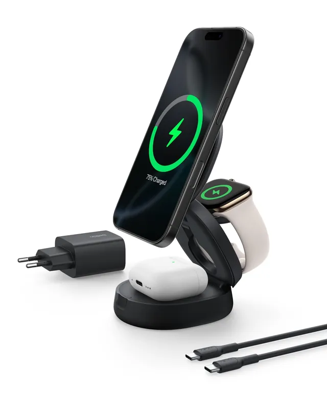 belkin-boostcharge-3-in-1-faltbare-qi2-ladestation-15w-verstellbar-magsafe-kompa image 1