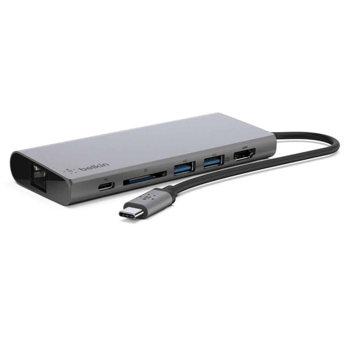 belkin-usb-c-multimedia-hub-mit-integriertem-usb-c-kabel-4k-hdmi-gigabit-etherne image 1