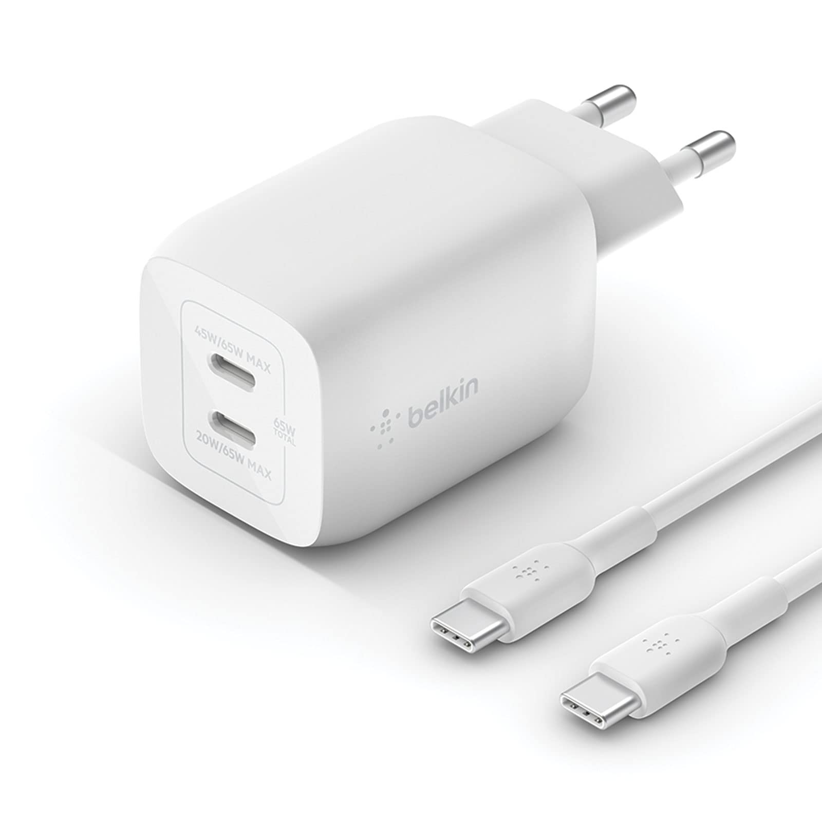 belkin-65w-usb-c-dual-port-ladeger-t-schnelllade-netzteil-mit-gan-und-power-deli image 1
