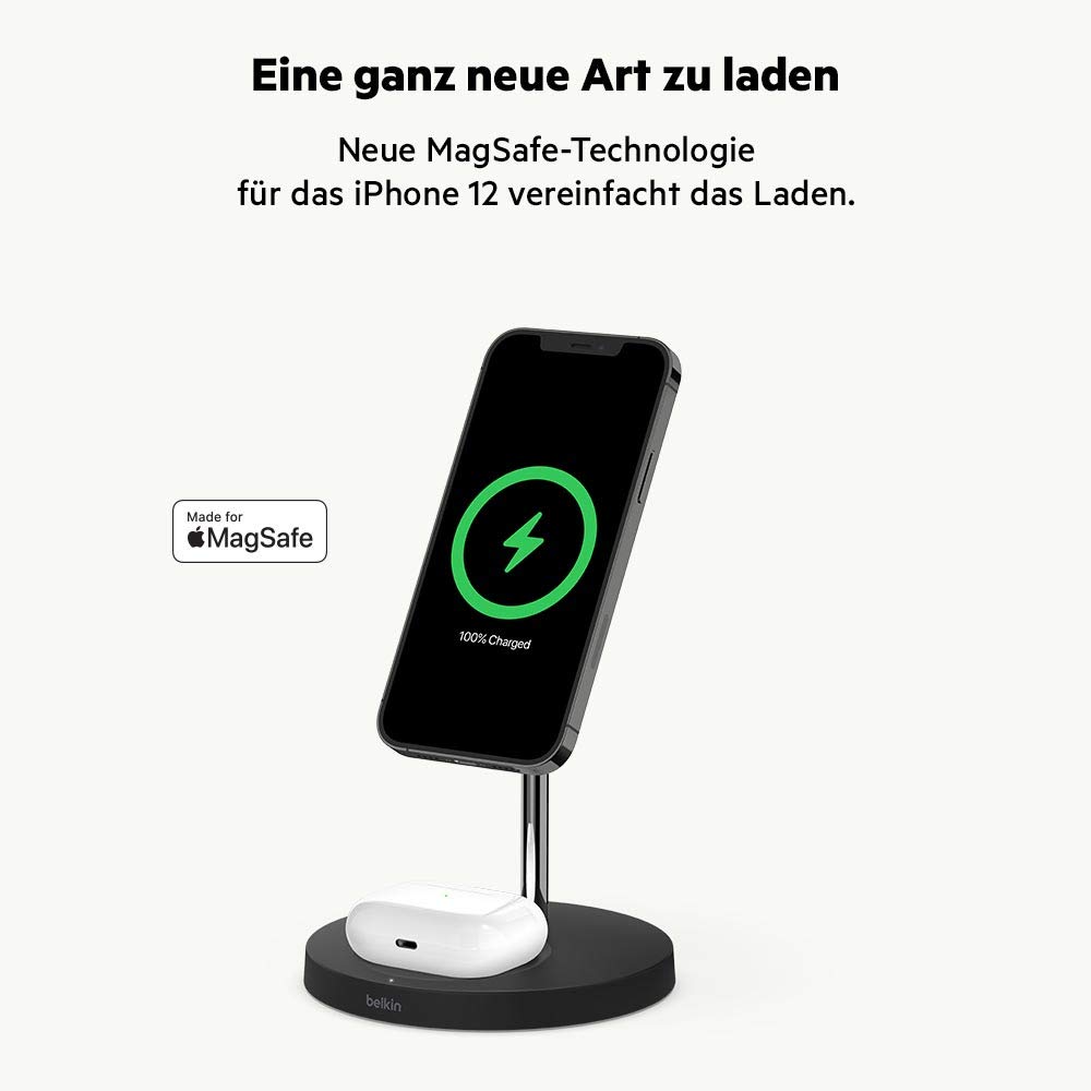 belkin-2-in-1-wireless-ladeger-t-mit-magsafe-wiz004-15-w-schnellladest-nder-f-r- image 2