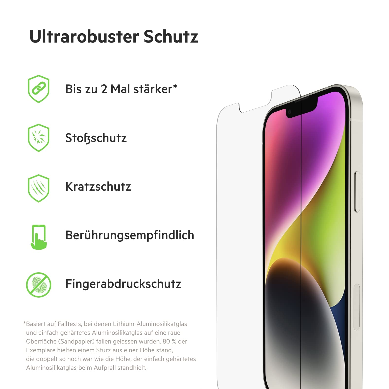 belkin-ultraglass-displayschutz-f-r-iphone-17e-16e-14-13-und-13-pro-9h-h-rte-0-2 image 2