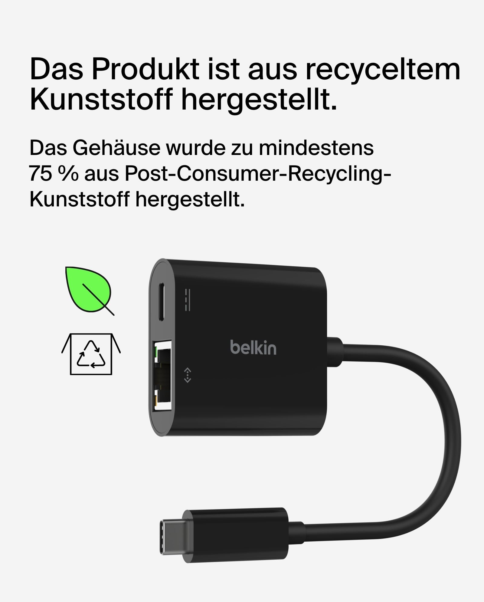 belkin-usb-c-ethernet-ladeadapter-100-w-gigabit-10-100-1000-mbit-s-usb-c-passthr image 7