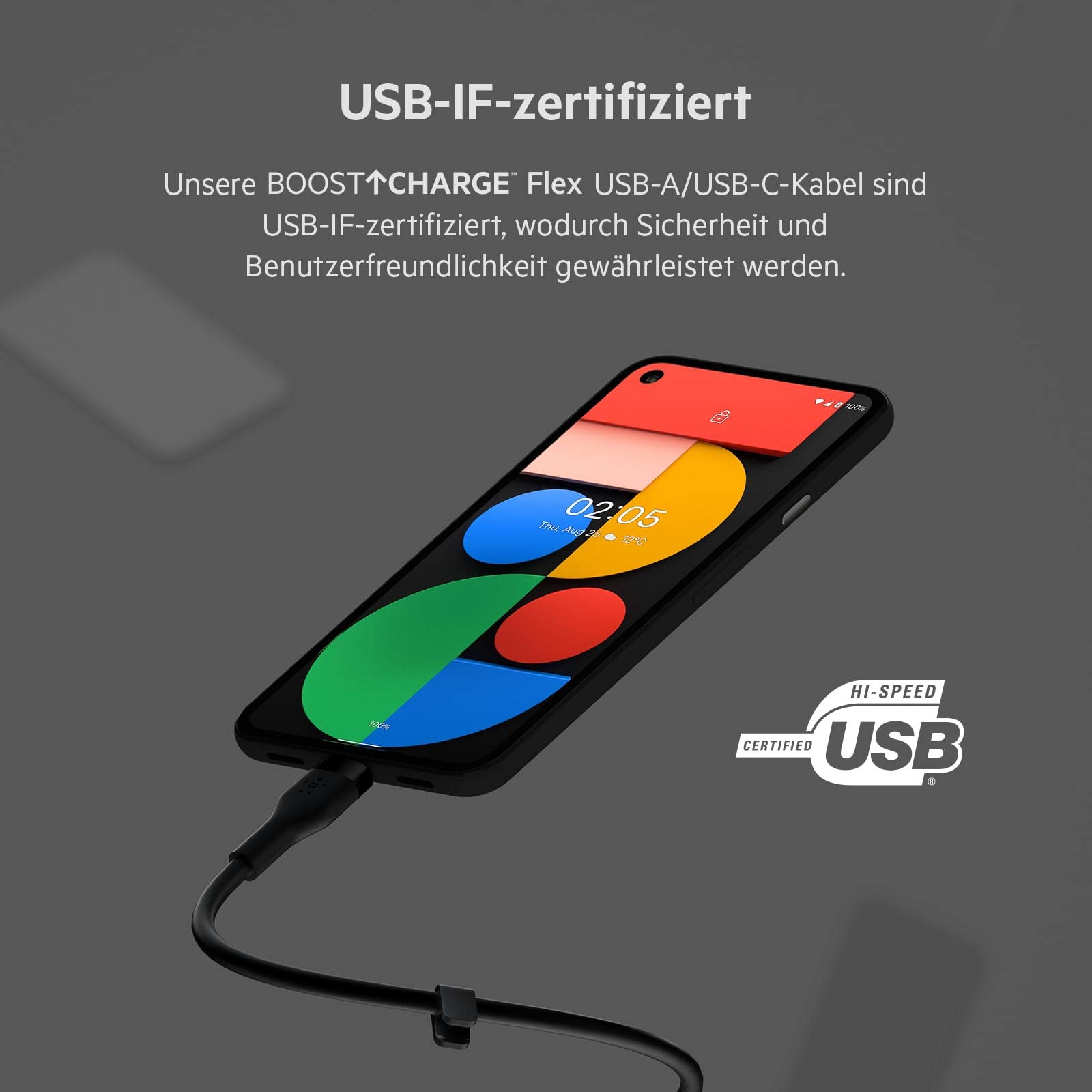 belkin-boostcharge-flex-silikon-usb-c-auf-usb-c-ladekabel-3-m-usb-if-zertifizier image 2