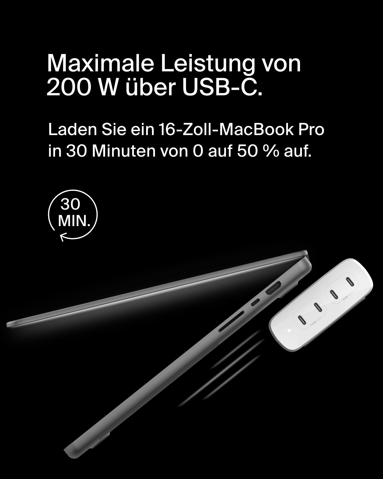 belkin-boostcharge-pro-4-port-usb-c-gan-ladeger-t-200-w-usb-c-pd-3-1-1-5-m-netzk image 3