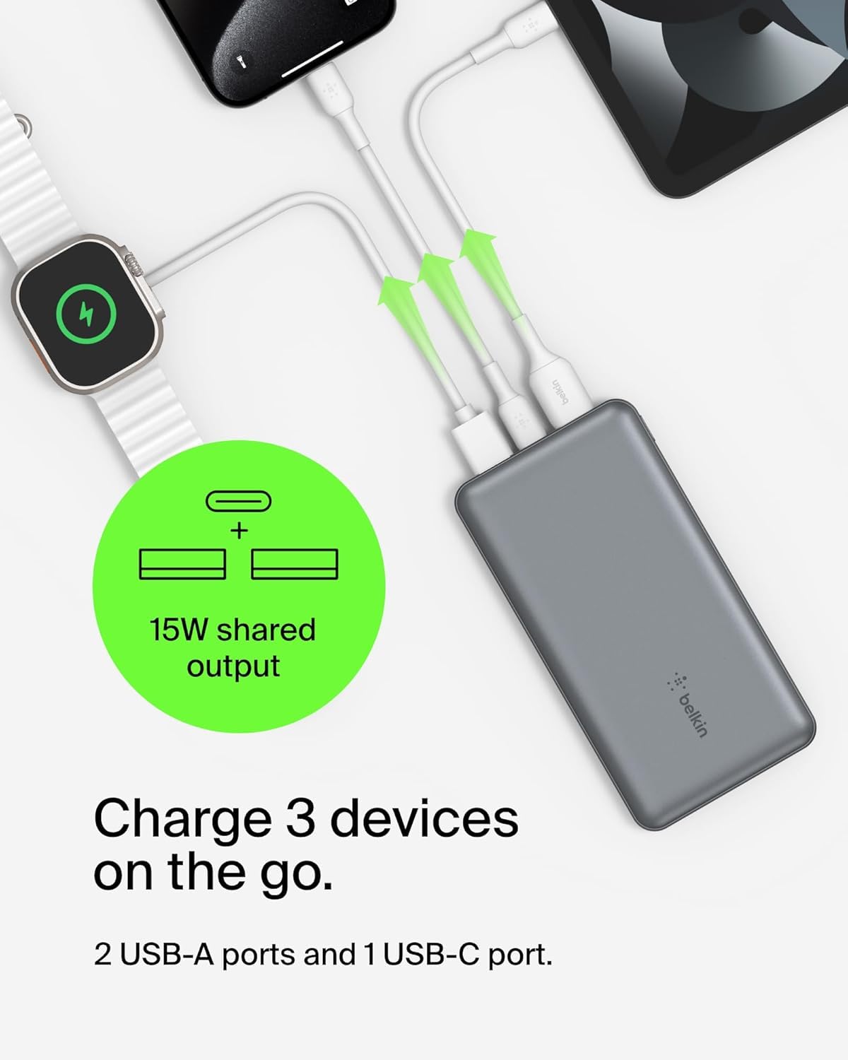 belkin-boostcharge-10k-powerbank-10-000-mah-mit-usb-c-und-2x-usb-a-15-w-led-anze image 2