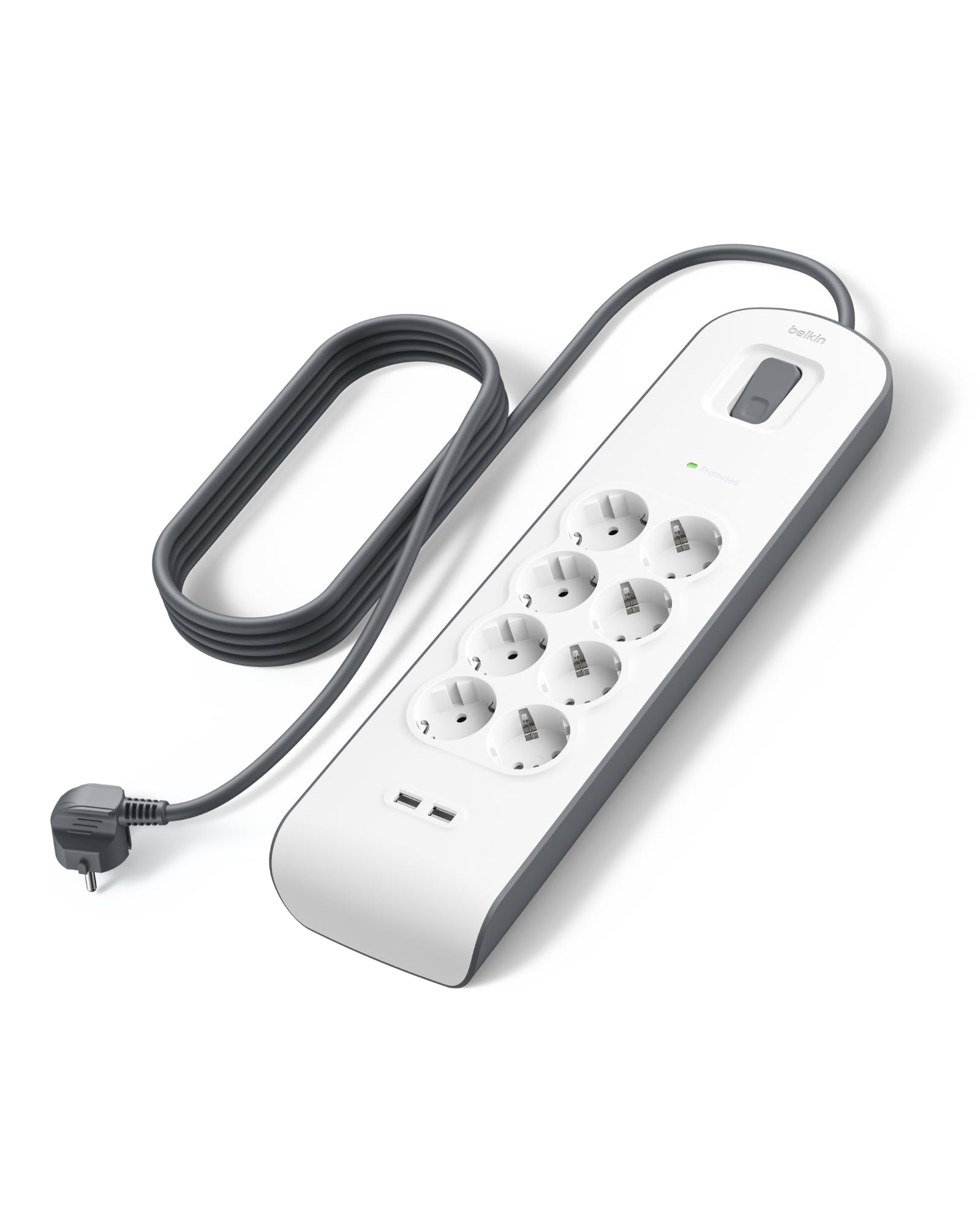 belkin-8-fach-steckdosenleiste-mit-berspannungsschutz-900-joule-und-2x-usb-a-2-4 image 1