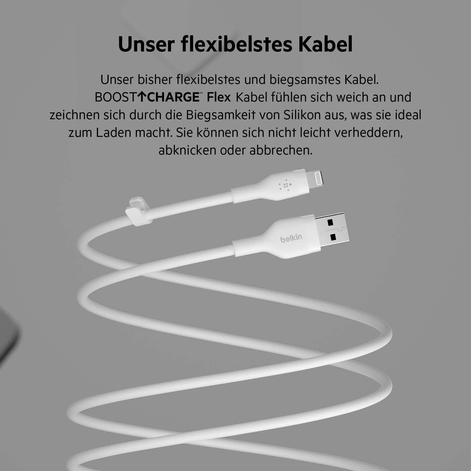 belkin-boostcharge-flex-usb-a-lightning-kabel-3-m-mfi-zertifiziert-silikon-25-ma image 4