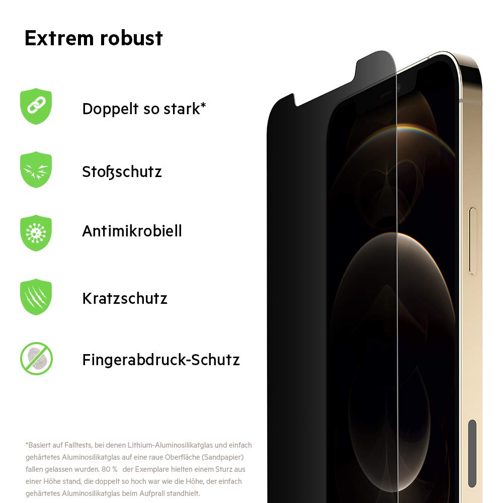 belkin-iphone-12-pro-max-displayschutz-ultraglass-antimikrobiell-mit-sichtschutz image 3