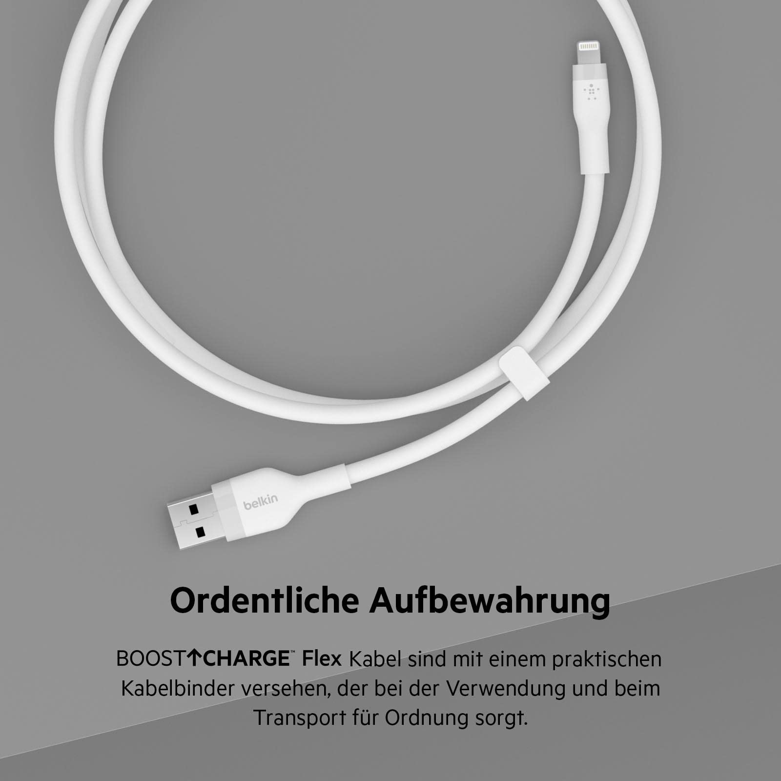 belkin-boostcharge-flex-usb-a-lightning-kabel-3-m-mfi-zertifiziert-silikon-25-ma image 5