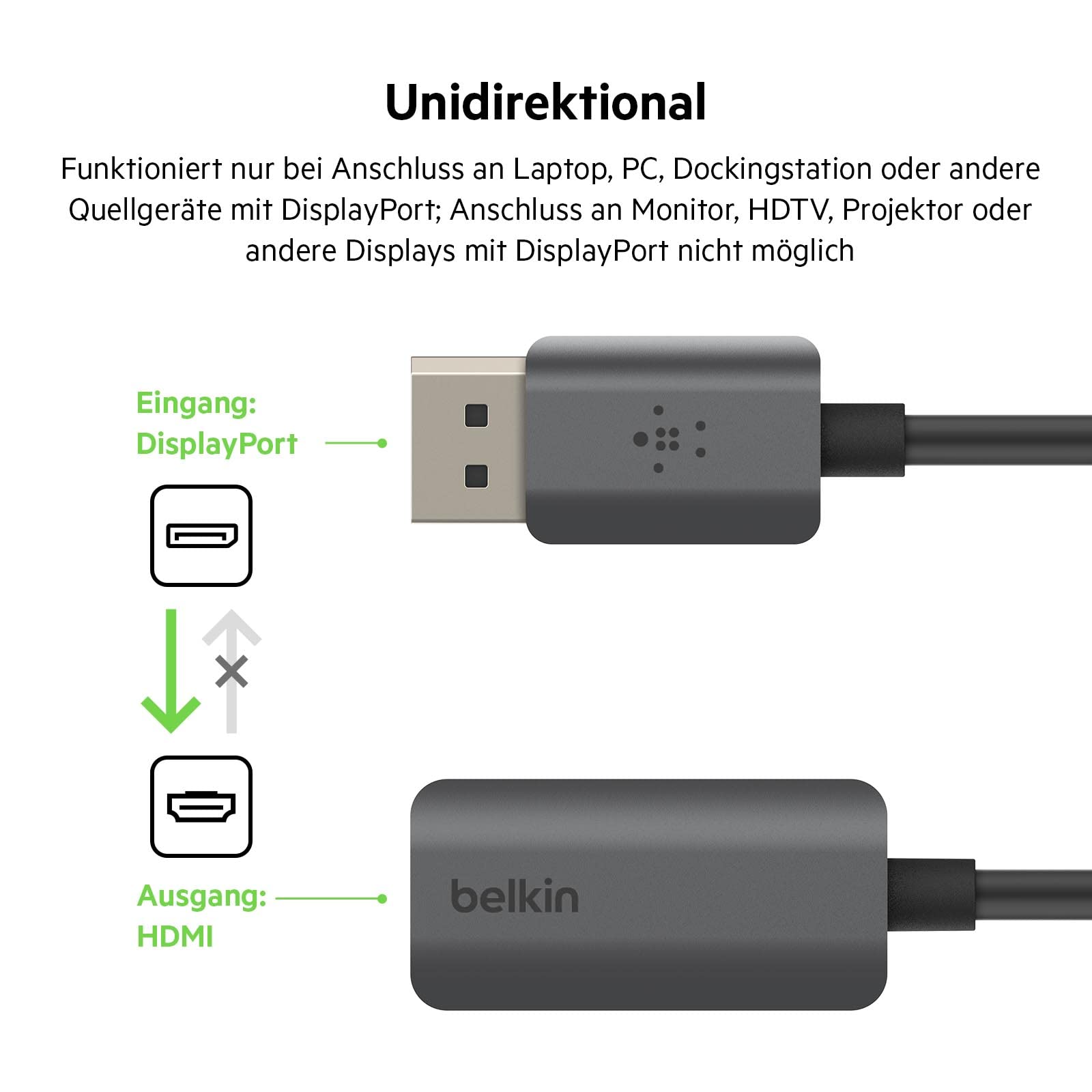 belkin-avc011-displayport-auf-hdmi-adapter-unidirektionaler-dp-1-2-zu-hdmi-2-0-k image 5