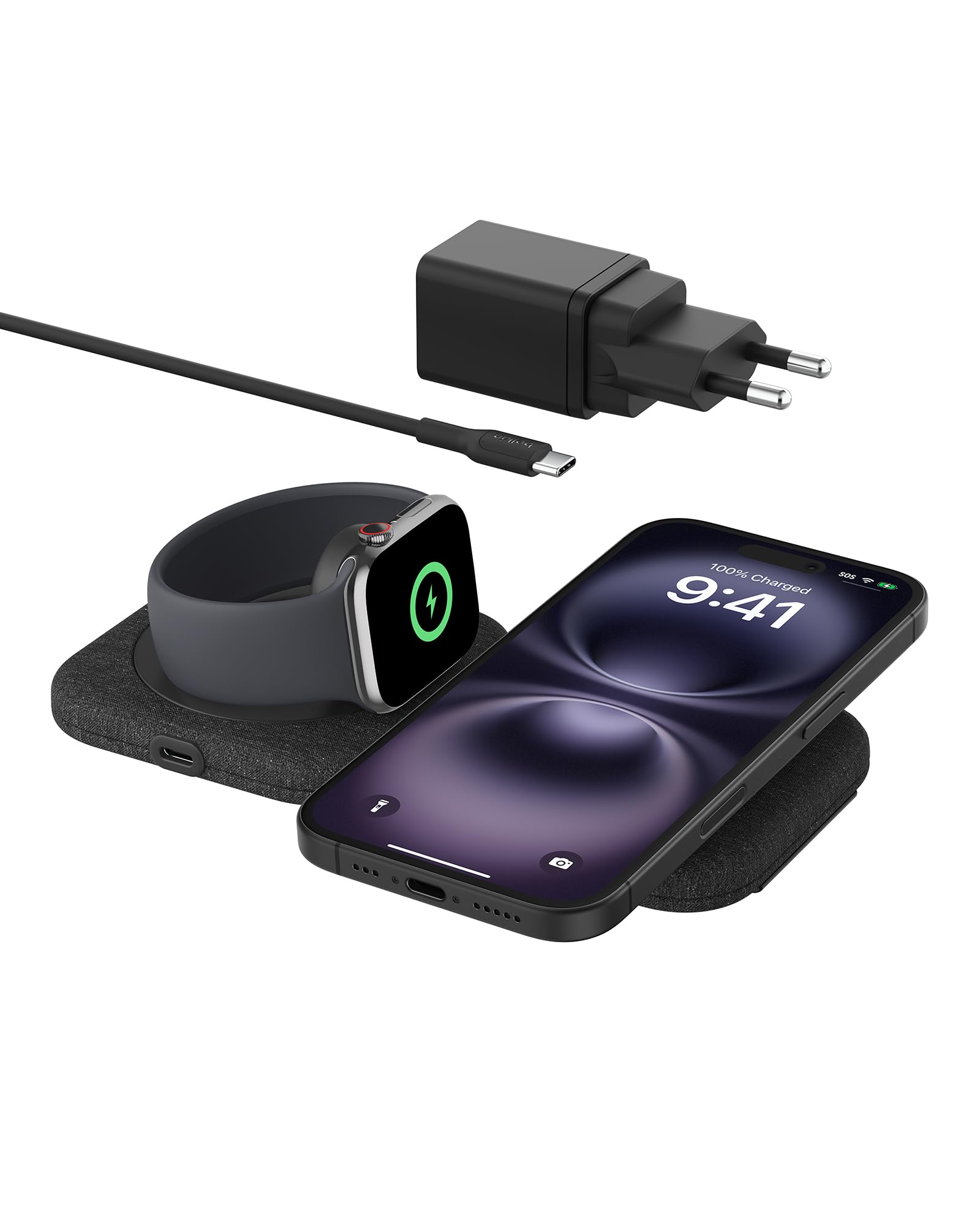belkin-boostcharge-pro-2-in-1-magnetische-qi2-reiseladestation-15-w-magsafe-komp image 1
