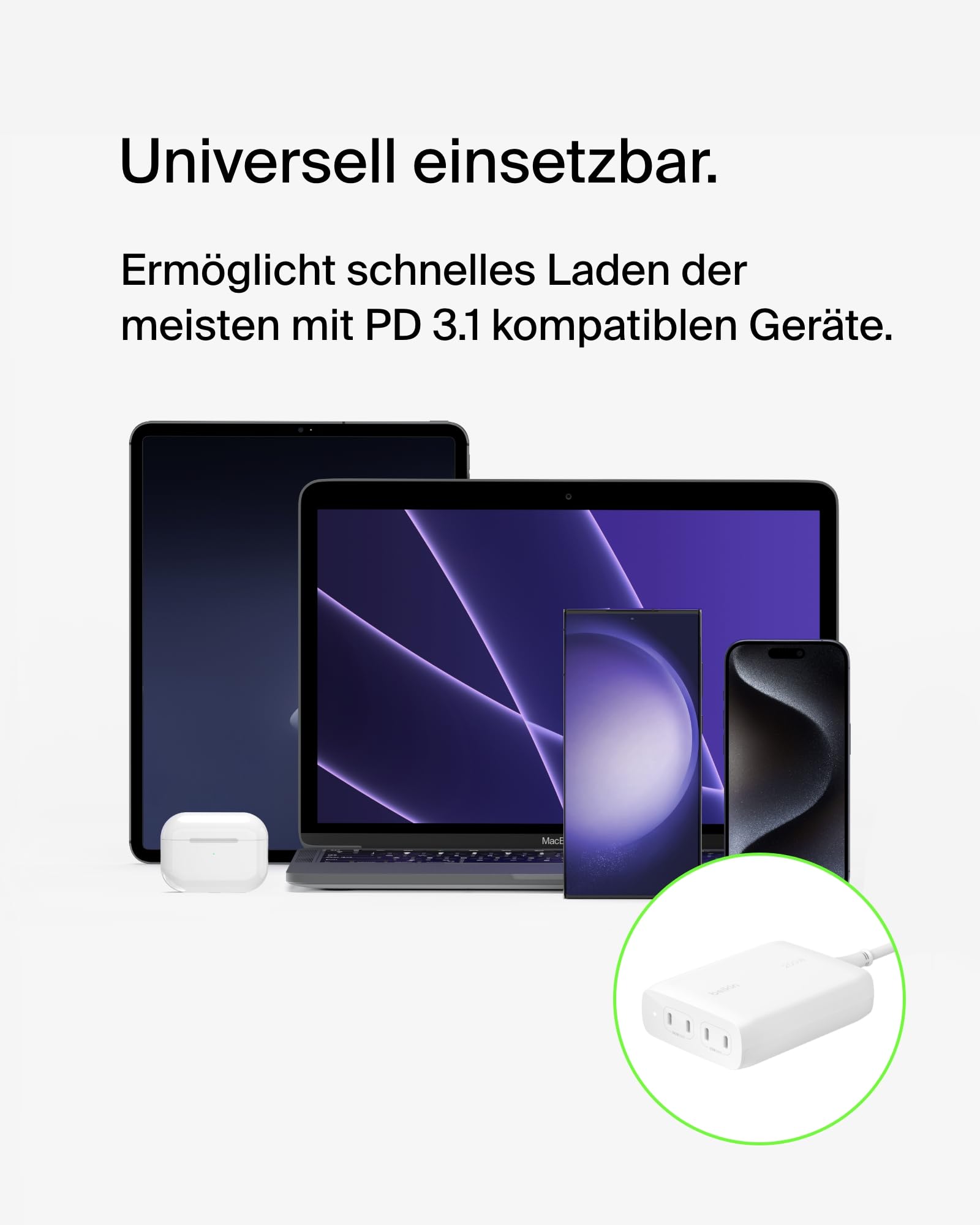 belkin-boostcharge-pro-4-port-usb-c-gan-ladeger-t-200-w-usb-c-pd-3-1-1-5-m-netzk image 6