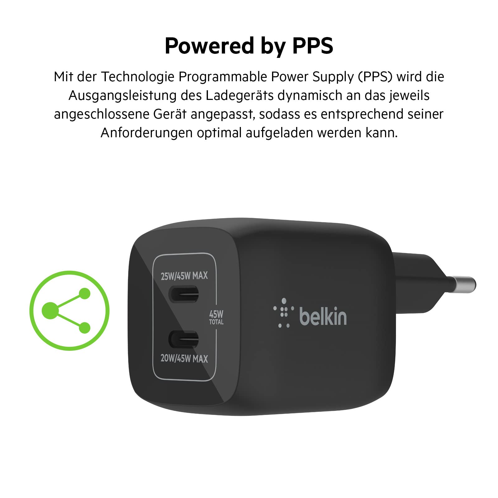 belkin-boostcharge-45w-usb-c-ladeger-t-mit-2-ports-pd-3-0-gan-technologie-25w-20 image 6