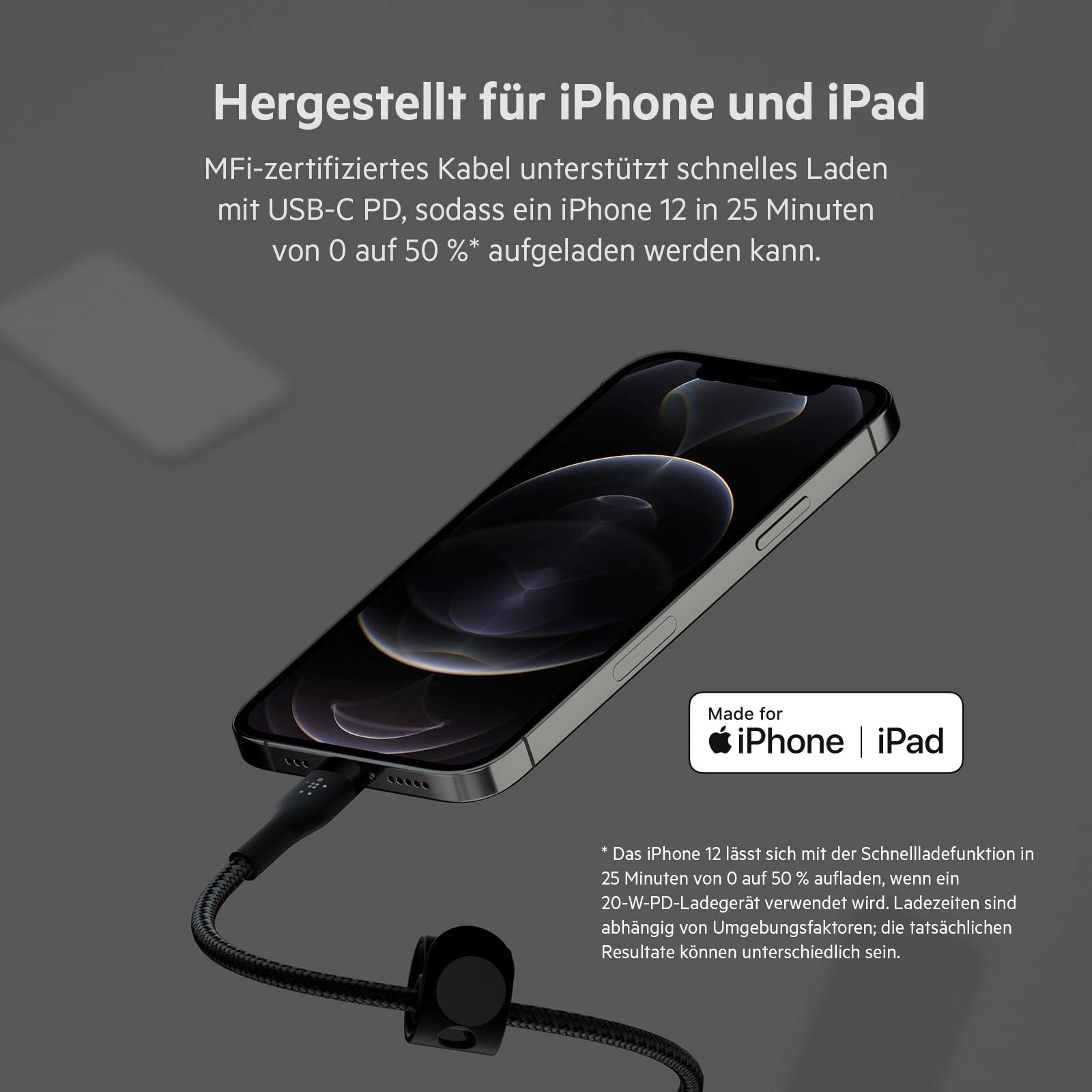 belkin-boostcharge-pro-flex-geflochtenes-usb-c-auf-lightning-kabel-2-m-mfi-zerti image 2
