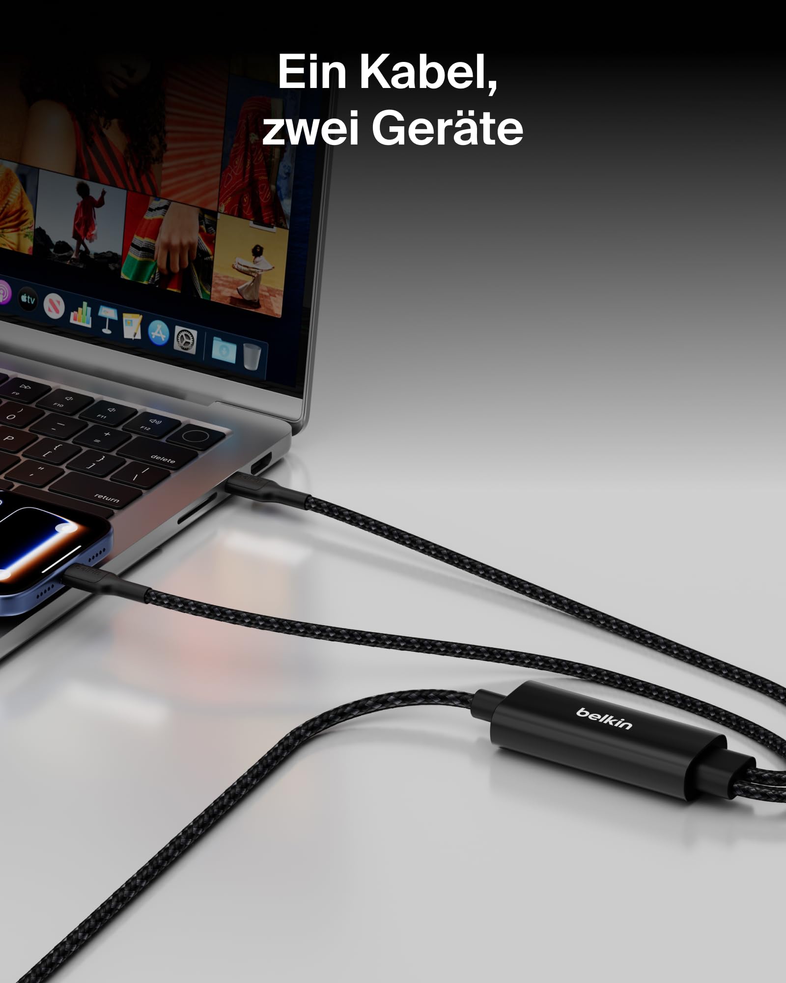 belkin-boostcharge-pro-2-in-1-usb-c-auf-usb-c-ladekabel-140-w-geflochten-mit-2-s image 2