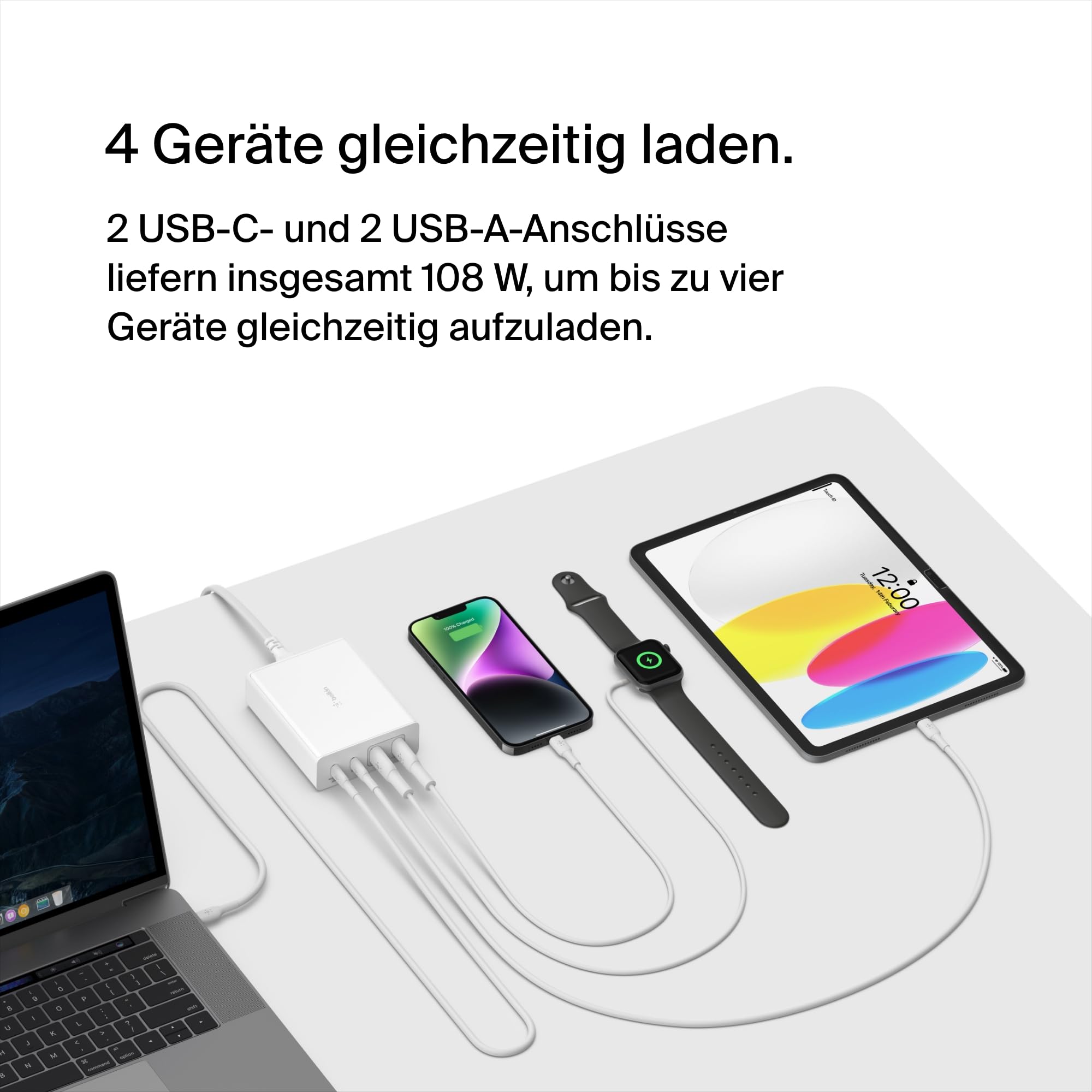 belkin-108-w-gan-usb-ladestation-mit-2x-usb-c-und-2x-usb-a-4-ger-te-ladeger-t-f- image 3