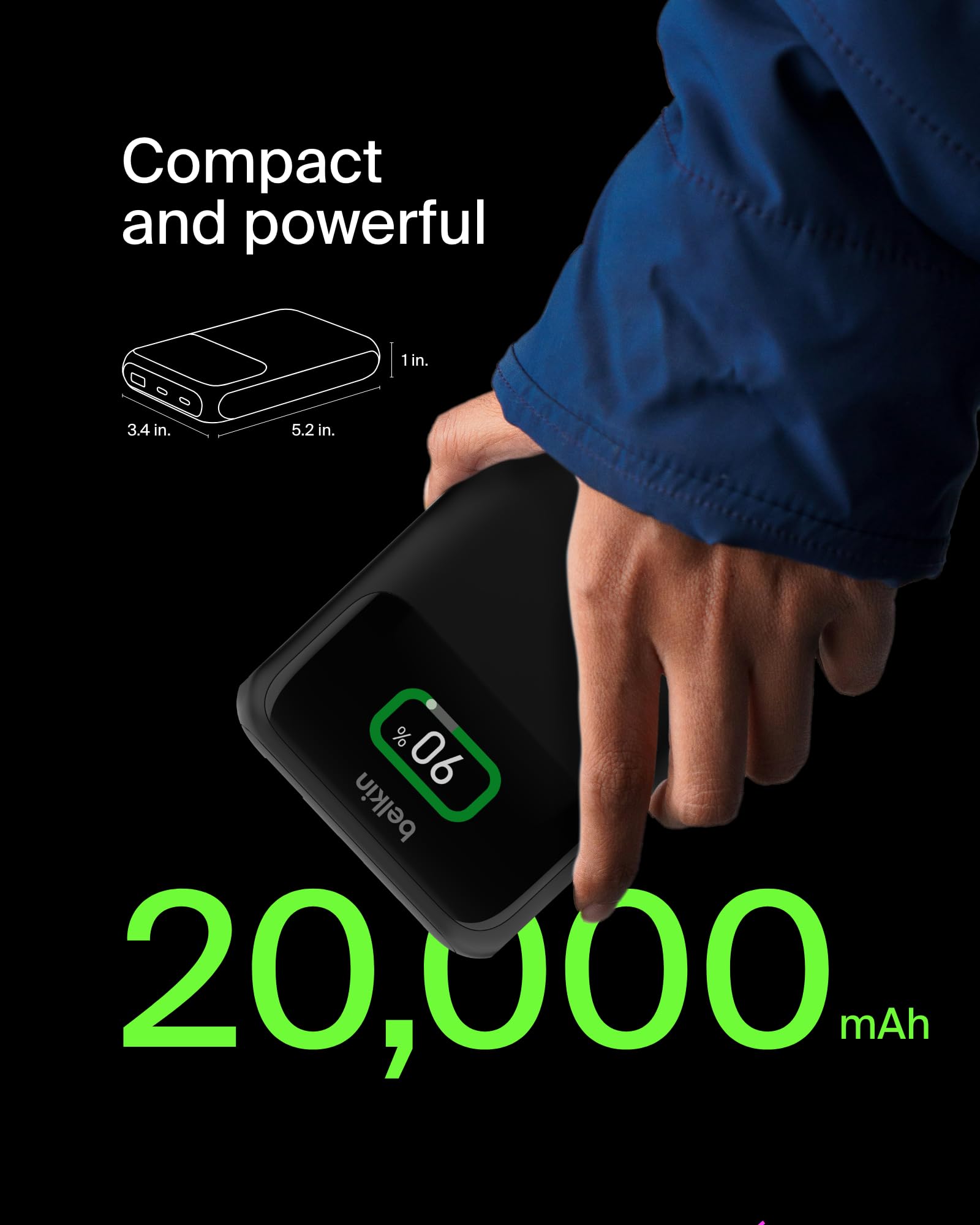 belkin-boostcharge-20000-mah-laptop-power-bank-65-w-usb-c-power-delivery-2x-usb- image 3