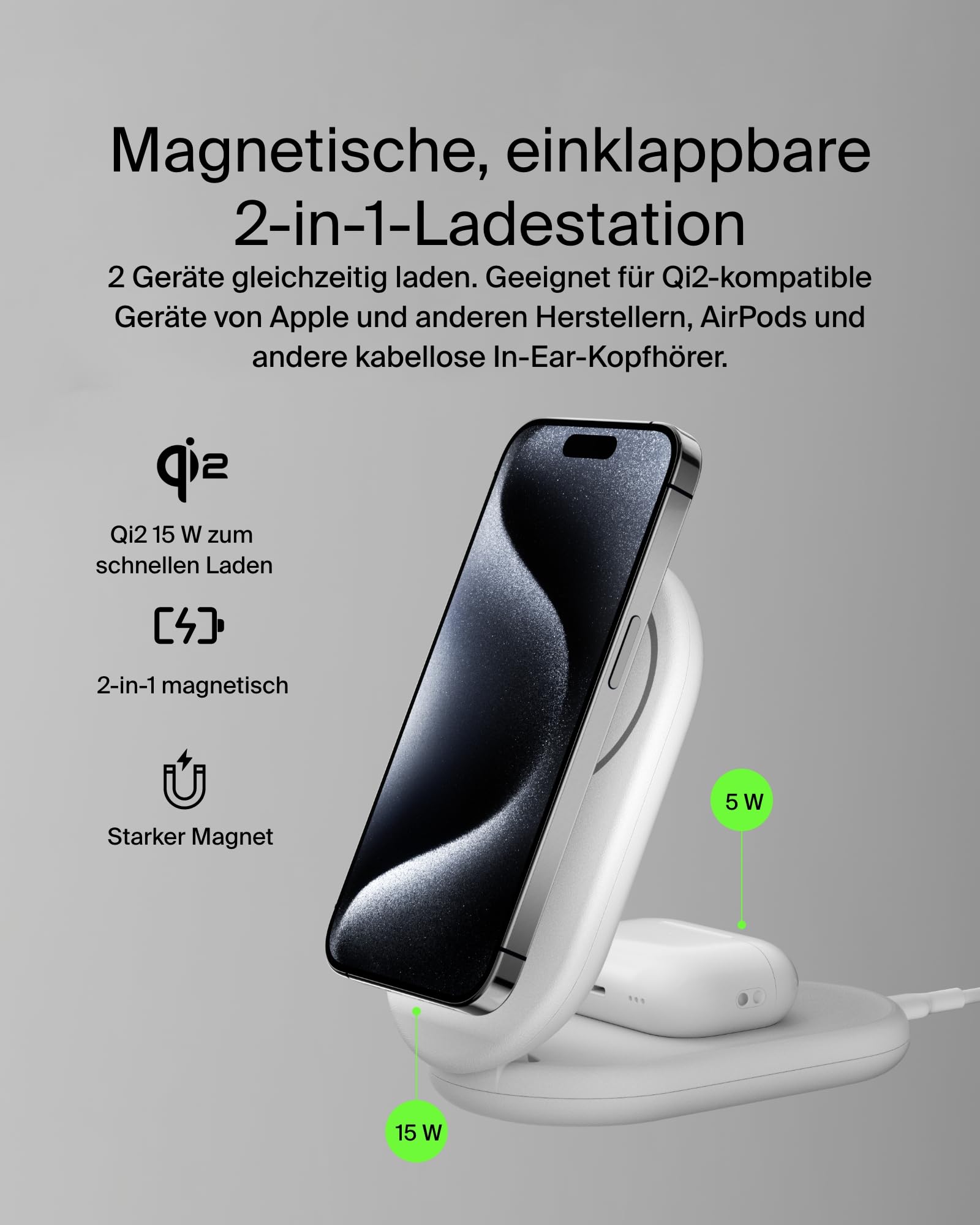 belkin-boostcharge-2-in-1-magnetisches-klapp-ladeger-t-qi2-15-w-magsafe-kompatib image 2