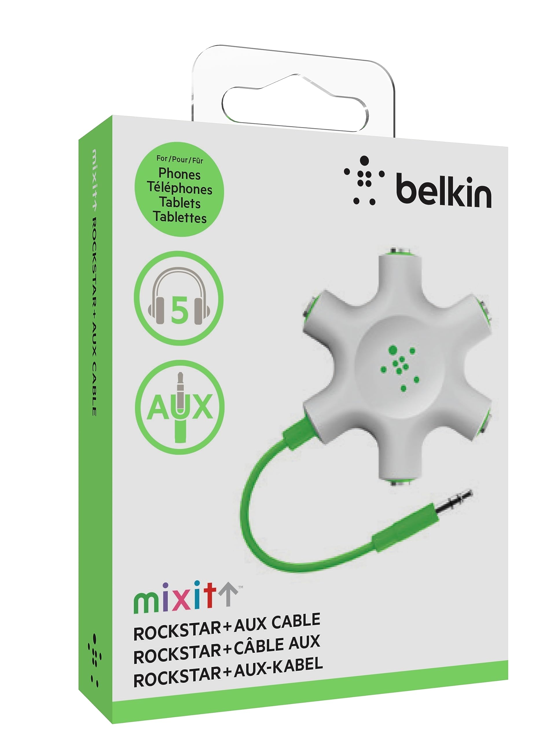 belkin-f8z274bt-rockstar-5-fach-audio-splitter-mit-5-3-5-mm-klinkenbuchsen-kopfh image 2