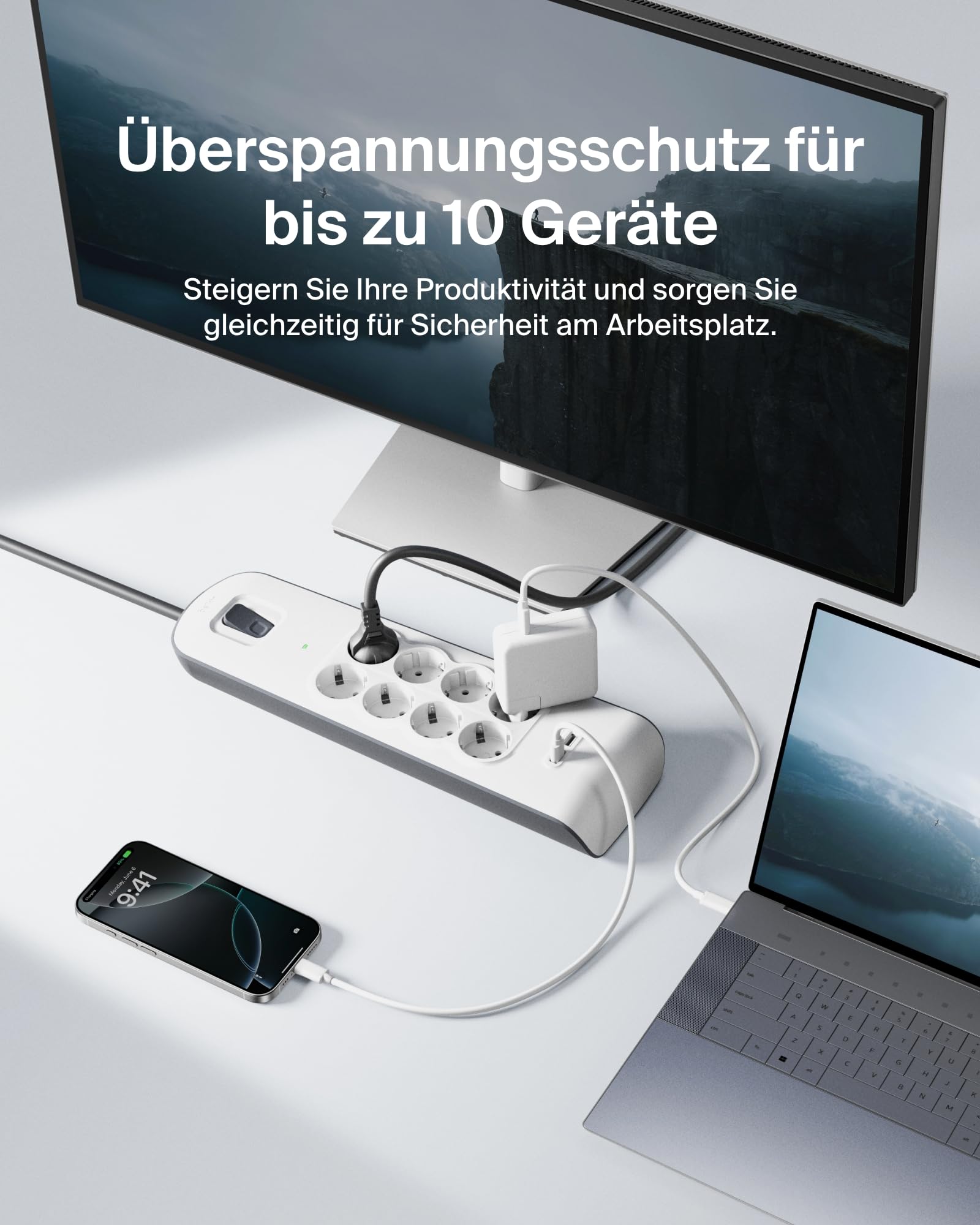 belkin-8-fach-steckdosenleiste-mit-berspannungsschutz-900-joule-und-2x-usb-a-2-4 image 2