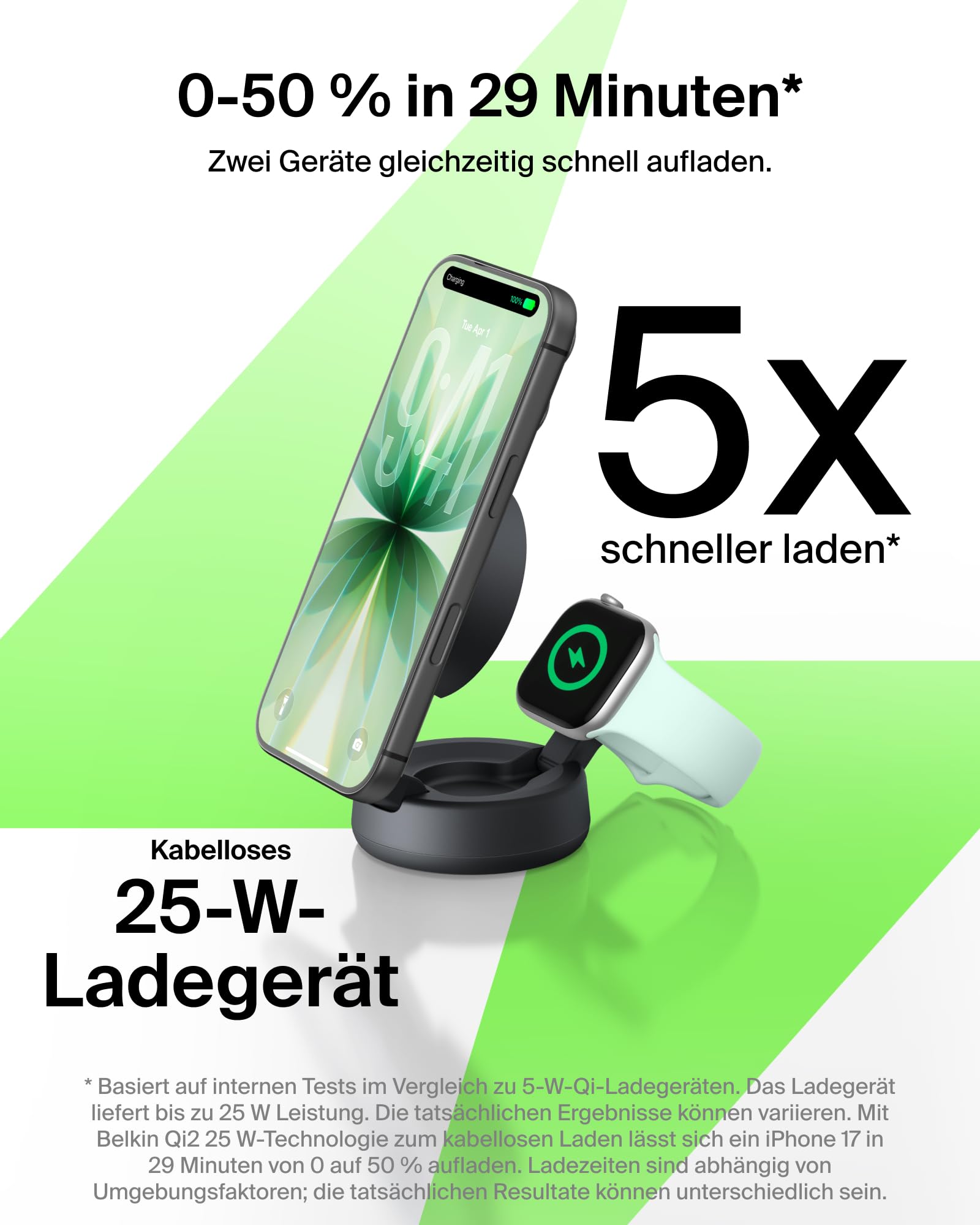belkin-ultracharge-pro-2-in-1-qi2-ladestation-25w-faltbare-magnetische-induktive image 2