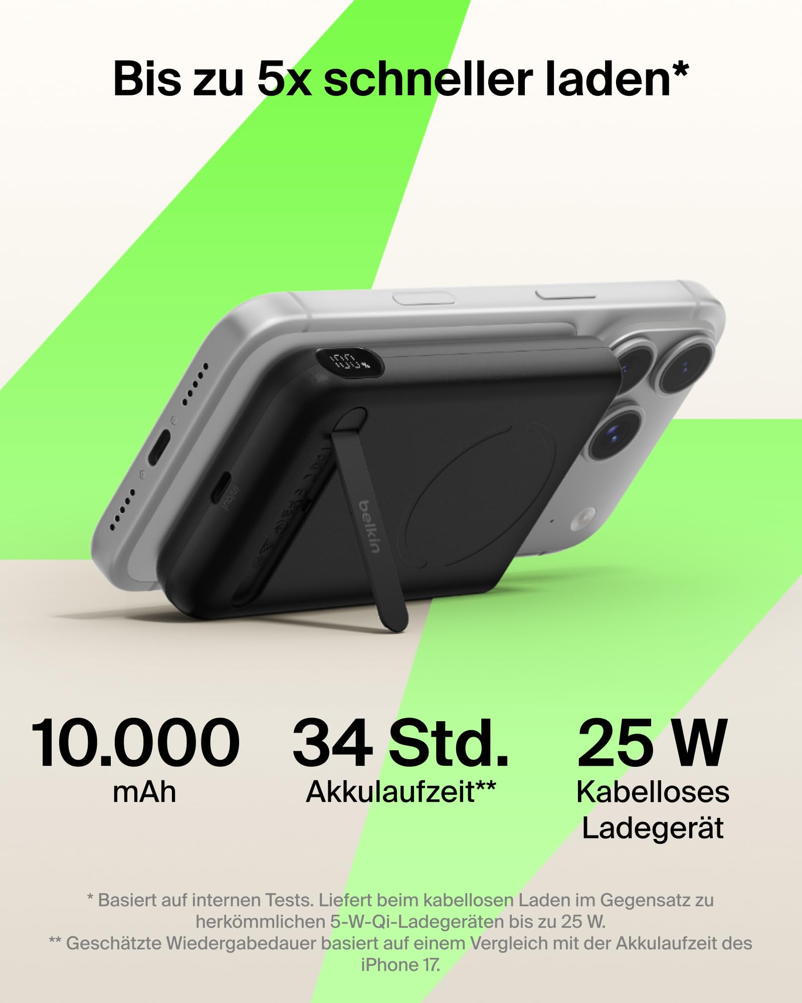 belkin-boostcharge-10000-mah-magnetische-power-bank-mit-st-nder-schwarz-qi2-zert image 2