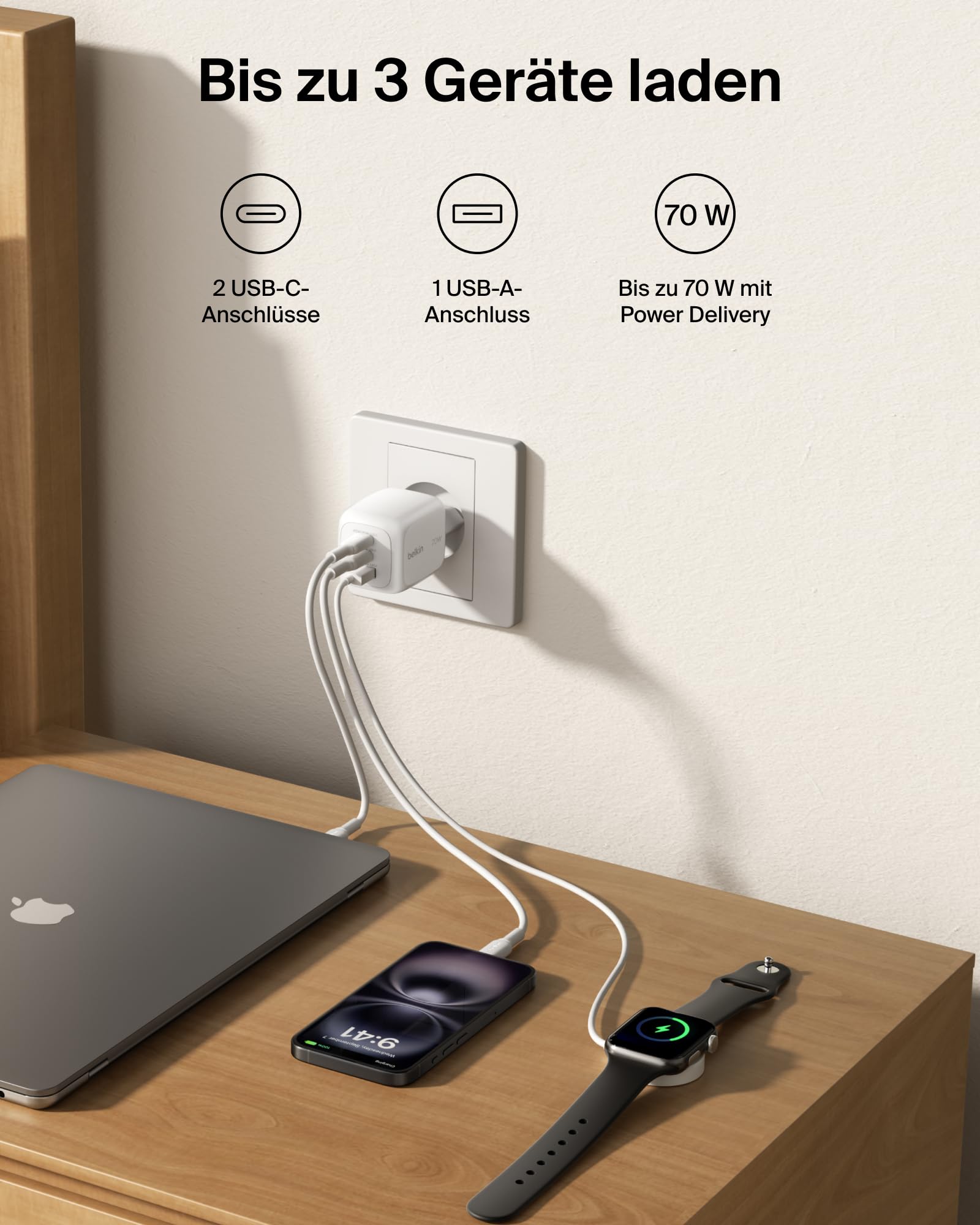belkin-boostcharge-pro-70w-3-port-gan-ladeger-t-usb-c-mit-reisestecker-set-2x-us image 2
