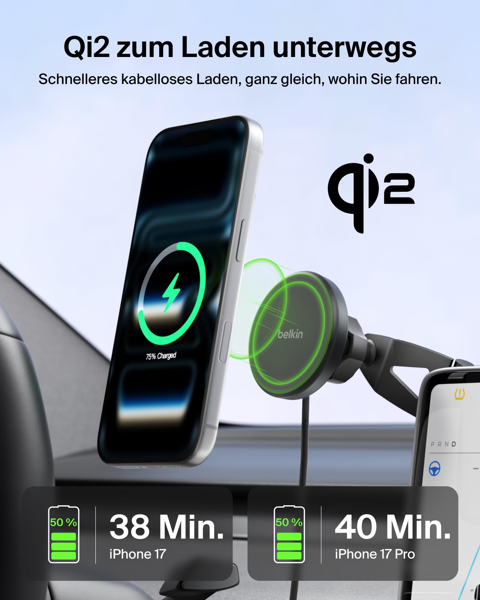 belkin-boostcharge-qi2-kfz-ladeger-t-magnetische-auto-handyhalterung-mit-ladefun image 2