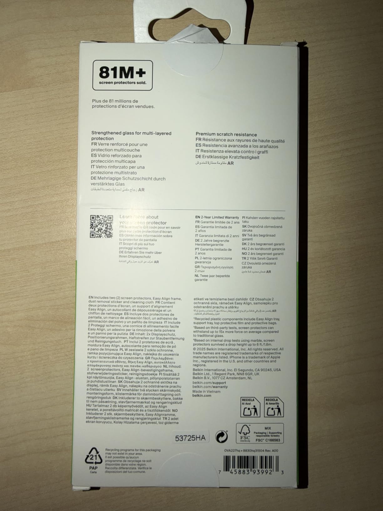 Gute Folie, leichte Fingerabdrücke